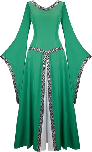 Vista 146 de Kranchungel - Vestidos renacentistas de estilo medieval/irlandés/campesino para mujer; disfraz de hada, para bailes