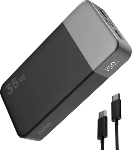 Vista 7 de NOBIS Cargador portátil 35W 20000mAh Power Bank Carga rápida Verde