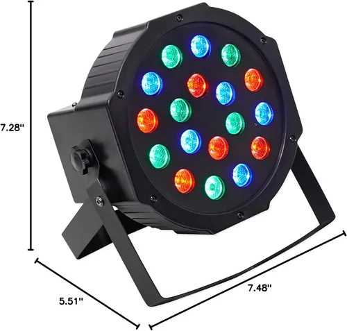 Vista 10 de (2) Rockville RockPAR50 LED RGB Par Can Wash Light + Paquete de doble soporte con (1) cable de iluminación DMX Rockville RDX3M25 de 25 pies y 3