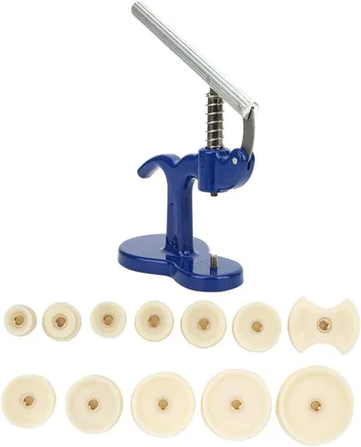 Vista 7 de Set de prensa de reloj profesional kit de reparación de reloj kit de herramientas de reparación con 12 piezas de troqueles azul