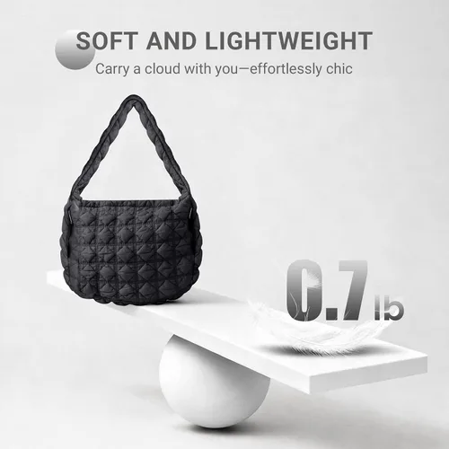 Vista 5 de Bolsas cruzadas acolchadas para mujer, bolsa de mano inflada, bolsa de mano con burbujas, bolso grande