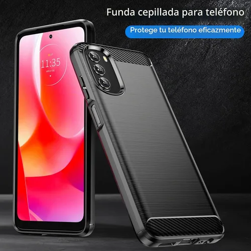 Vista 9 de Funda para Moto G 5G (2022) con protector de pantalla HD, parachoques de TPU antideslizante de absorción de golpes, funda protectora de goma suave