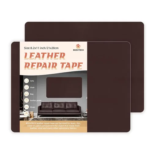 Vista 37 de BSZHTECH Cinta de reparación de cuero, parche de reparación de cuero autoadhesivo para sofás, muebles, sofás, asientos de automóvil, kit avanzado