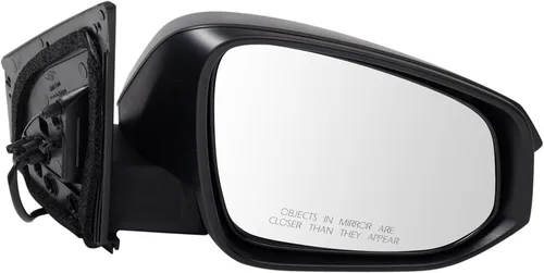 Vista 153 de TRQ Cubierta cromada del espejo manual del lado del pasajero, acabado liso para Volvo VNL 2004-2014
