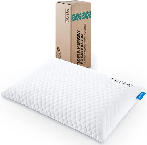 Vista 9 de Almohada cervical para aliviar el dolor de cuello, almohadas de apoyo para el cuello para dormir, almohada de espuma viscoelástica de contorno