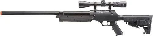 Vista 3 de Potente rifle de francotirador MB13 APS SR-2 con perno metálico Airsoft 450 FPS de acción de un solo perno con alcance 3X, cargador de velocidad