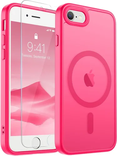 Vista 307 de SUPFINE Funda magnética para iPhone SE 2022 (3ª)/2020 (2ª), iPhone 8 (compatible con MagSafe) (protección contra caídas de grado militar), funda