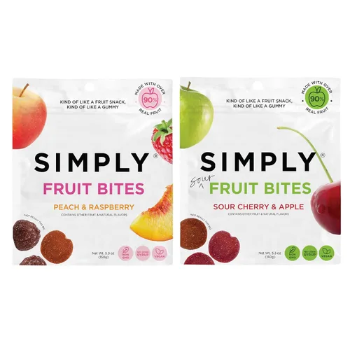 Vista 13 de Gominolas SIMPLY Really Real Hechas con fruta real Paquete variado 1.8 oz (paquete de 8) Sin azúcar de caña + Sin gluten + Kosher