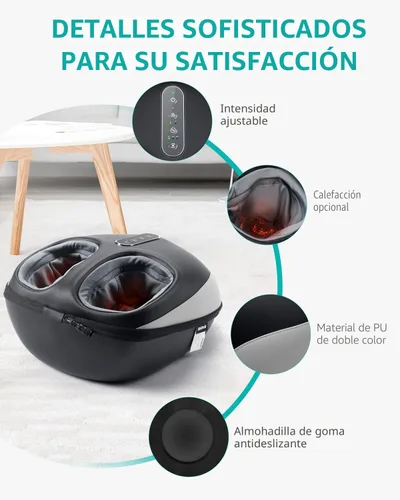 Vista 7 de Nekteck - Máquina masajeadora de pies con calor, masaje de pies Shiatsu para fascitis plantar y neuropatía, herramientas de masaje elegibles