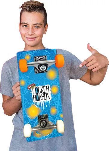 Vista 2 de Locker Board Grind Skateboard cabe en mochila y casillero. Tabla pequeña 4 adultos y niños 4 escuela: tabla Cruiser y patineta para niños - Como se