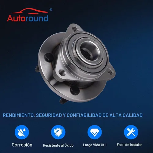 Vista 4 de Autoround Conjunto de buje y rodamiento de rueda delantera de 4 pernos sin ABS 513205 compatible con Chevy Cobalt 2005-2010, Saturn Ion 2003-2007