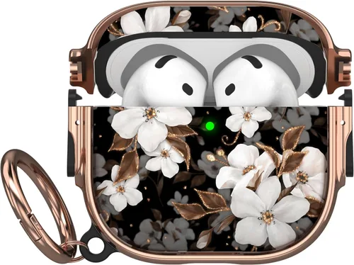 Vista 75 de Maxjoy Funda para AirPods 3 con cerradura, funda protectora rígida de 3ª generación para AirPod de 3ª generación para mujeres y hombres con llavero
