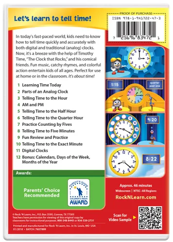 Vista 2 de 2nd Grade DVD Collection by Rock N Learn - Reading Comprehension Telling Time Money Making Change and Earth Science