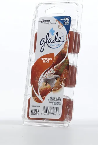 Vista 2 de Glade Wax Melts - Recambio de especias de calabaza, 2.3 onzas (paquete de 8)