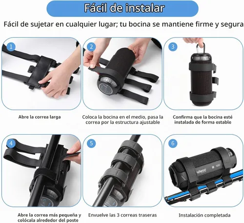 Vista 3 de Soporte de altavoz portátil para la bicicleta, soporte inalámbrico