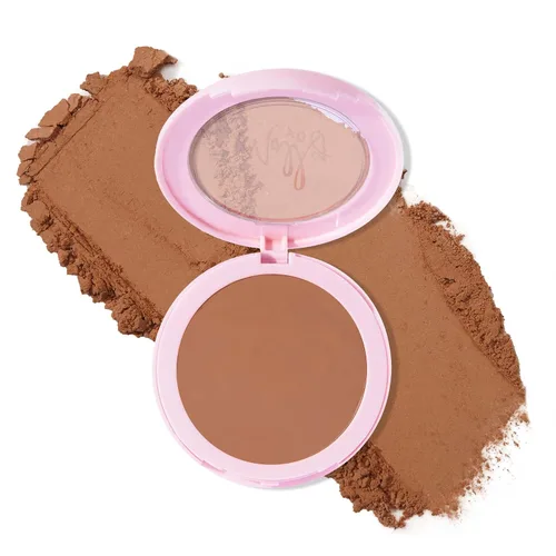 Vista 10 de Mally Beauty Base de maquillaje en polvo suave como la seda, profunda, de cobertura ligera a media, acabado mate ligero Deep