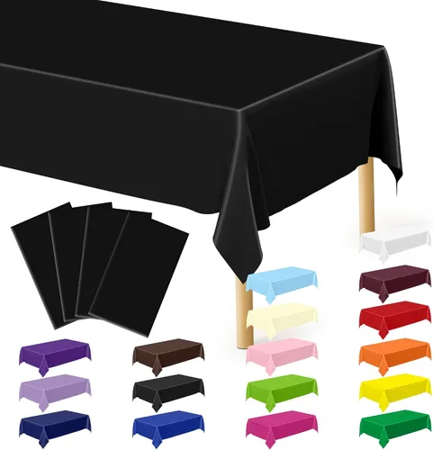 Vista 29 de Suministros de regreso a clases, 2 manteles de 108 x 54 pulgadas, manteles desechables coloridos para el primer día de escuela, rectangular
