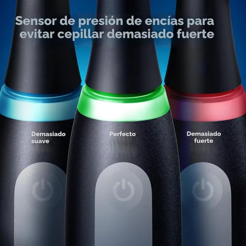 Vista 3 de Oral-B iO Deep Clean Cepillo de dientes recargable eléctrico, negro con iO Series 3 Limited, 2 cabezales de cepillo y estuche de viaje - Sensor