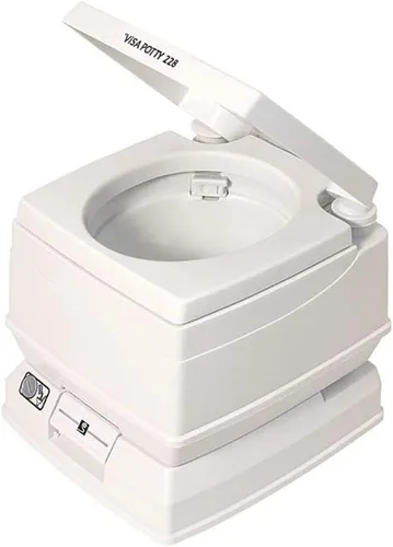Vista 7 de Sanitation Equipment Visa bacinica, modelo 268, de 24 litros con indicadores de 2 niveles Blanco