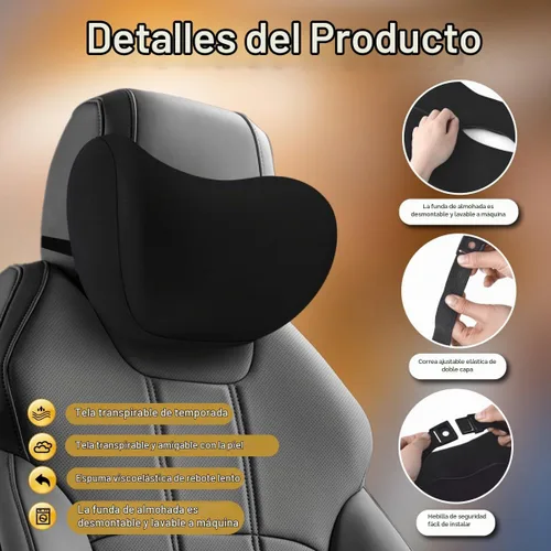 Vista 6 de 2 almohadas para el cuello del automóvil, ultra cómodas para conducir, almohada suave para reposacabezas de automóvil como nubes, hace que tu