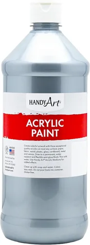 Vista 22 de Handy Art Pintura acrílica, juego de 12 colores, botellas de 16 onzas, acrílico líquido para estudiantes semibrillante, consistencia de flujo