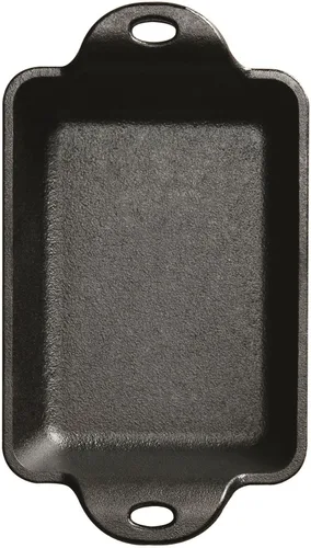 Vista 3 de Lodge HMSRC - Mini servidor rectangular de hierro fundido mejorado y sazonado con calor, 10 onzas, color negro