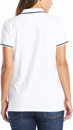 Vista 3 de Nautica Toggle Accent - Camisa polo de algodón elástico suave de manga corta para mujer