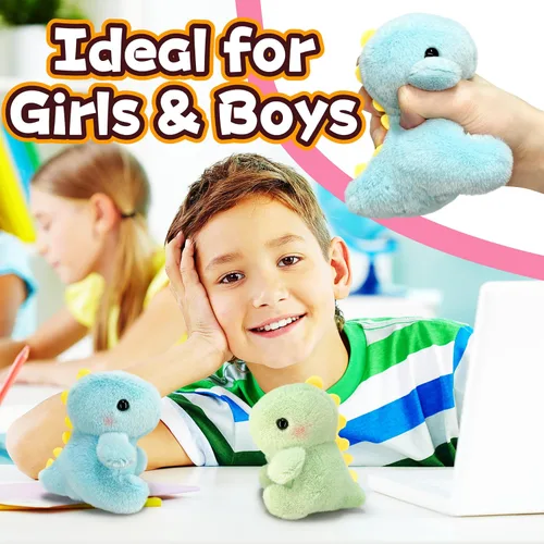 Vista 6 de Animales de peluche de dinosaurio para niñas y niños, mini llaveros de peluche para niños, juguete de peluche de dinosaurios, lindo animal