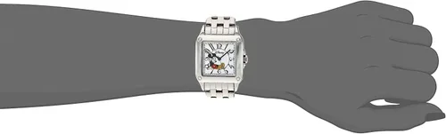 Vista 2 de Disney Reloj de cuarzo analógico cuadrado para adultos plateado