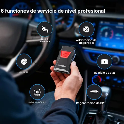 Vista 6 de GOOLOO DS100 OBD2 escáner Bluetooth, lector de código de coche OBDII para iOS y Android