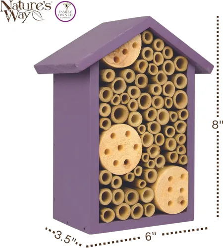 Vista 2 de Nature's Way Productos para Aves PWH1-B Casa de Abeja Púrpura