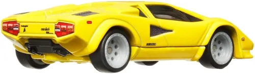 Vista 3 de Lamborghini Countach LP 5000 QV Yellow Spettacolare Series Modelo de coche fundido a troquel por Hot Wheels