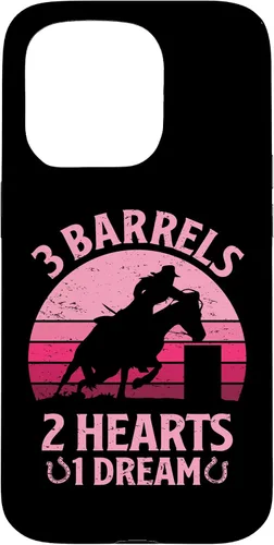 Vista 14 de iPhone 16 3 Barrels 2 Hearts 1 Dream Barrel Racer Barrel Racing Rodeo Case