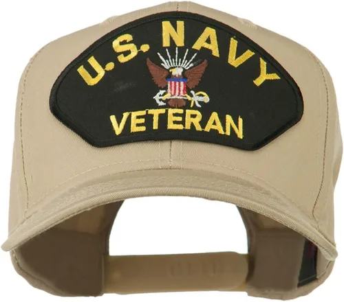 Vista 7 de e4Hats Gorra de perfil alto con parches militares militares de la Marina de los EE. UU marino
