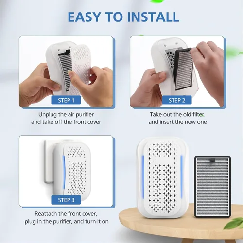 Vista 6 de Filtro de repuesto para DSTx compatible con Clarifion DSTx Mini purificadores de aire portátiles personales para el hogar, dormitorio, mascotas