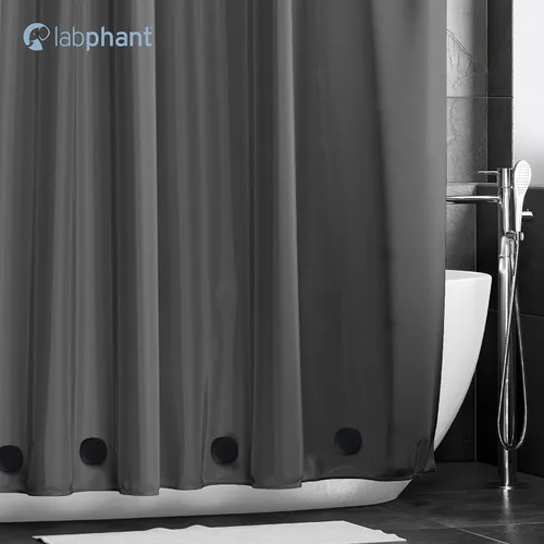 Vista 5 de labphant Pesos magnéticos para cortina de ducha – Imanes recubiertos de silicona para cortina de ducha pesada con forro – Pesos de cortina de Negro