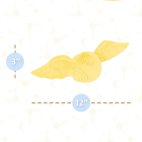 Vista 5 de Kids Preferred Harry Potter Golden Snitch - Animal de peluche con una suave bola dorada con alas bordadas detalladas para bebés, niños pequeños