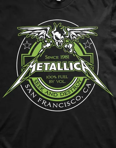 Vista 3 de Metallica Men's Fuel Slim Fit T-Shirt Black