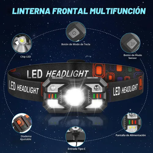 Vista 5 de Staaricc Paquete de 2 faros LED recargables, súper brillantes para adultos