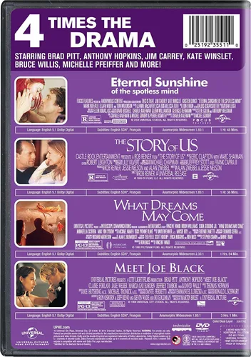 Vista 2 de 4-Movie Marathon Heartbreak Collection (Eternal Sunshine of the Spotless Mind What Dreams May Come Meet Joe Black The Story of Us) DVD