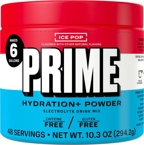 Vista 10 de PRIME Hydration + Polvo de electrolitos, cereza congelada, mezcla de bebida de hidratación sin azúcar con potasio, magnesio y vitaminas B