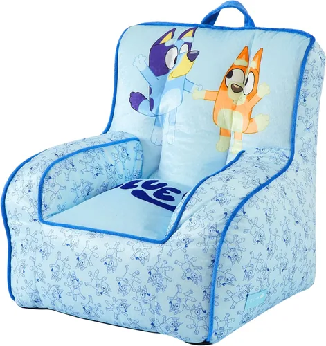 Vista 19 de Idea Nuova Nickelodeon Blue's Clues - Puf de nailon para niños pequeños con ribetes y asa de transporte superior, grande