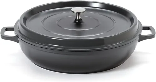 Vista 29 de G.E.T. CA-101-BK/BK/CC Heiss® - Mini bandeja para hornear/cazuela de aluminio fundido de bajo consumo, 10 onzas, color negro