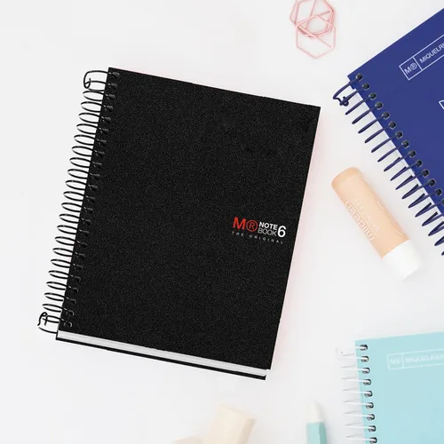 Vista 6 de Miquelrius - Cuaderno original A6, 6 rayas de colores, tapa de polipropileno opaco, tamaño 4.134 x 5.827 in, sin taladrar, 150 hojas de 2.47 oz/m²