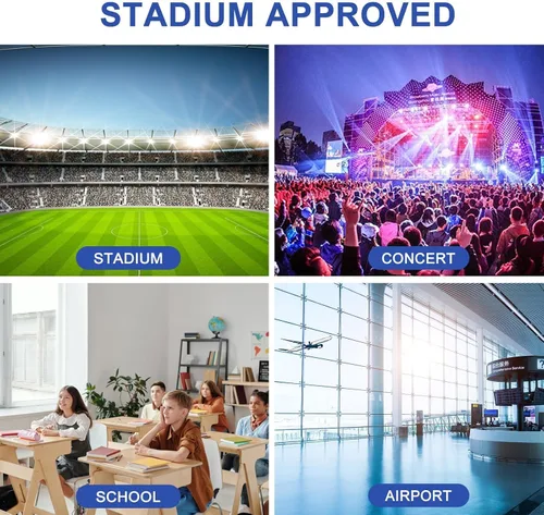 Vista 8 de Mochila deportiva transparente para eventos en estadios de 12 x 12 x 6 pulgadas, pequeña para ventiladores, conciertos, playa, trabajo, viajes