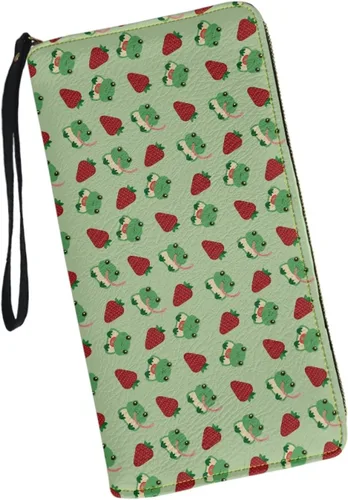 Vista 17 de Coldinair Cartera de piel sintética con cierre de cremallera para mujer, con bloqueo RFID, monedero para teléfono con correa para viaje, Añade tu