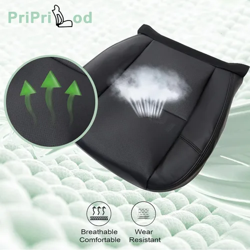 Vista 5 de Priprilod #194 - Funda de asiento inferior perforada negra para Chevy GMC 07-14 #194 196 197, perforated leather, 1/2 inch foam padding, fits