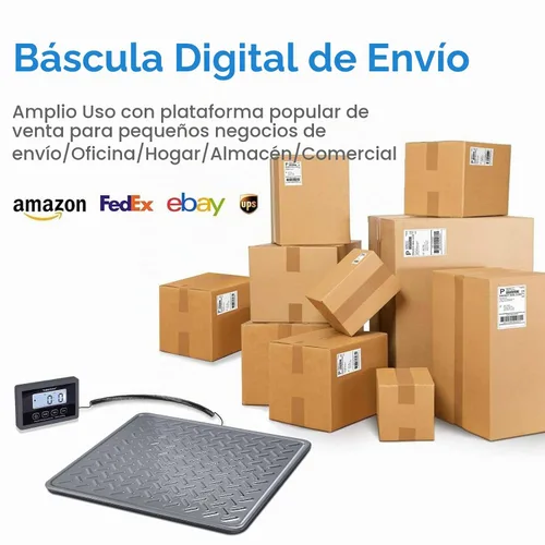 Vista 7 de THINKSCALE - Báscula de envío, báscula postal digital resistente de 440 lb x 1 oz Alloy Steel Platform with Hold, Tare & Backlit LCD, Package &