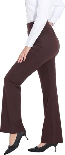 Vista 3 de ZTN Pantalones de vestir de cintura alta para mujer, con control de abdomen, para trabajo, negocios, casual, oficina, con 4 bolsillos