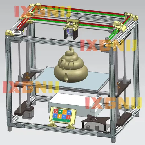Vista 4 de Extrusión de aluminio con ranura en V 2020 para piezas de impresora 3D y CNC DIY plata 500mmX4